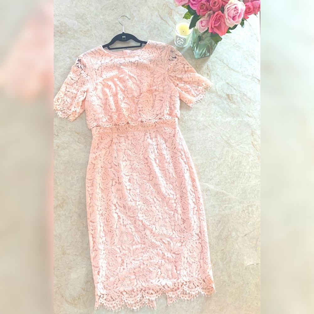 ASOS Pink Lace Dress 8